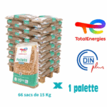 1 Palette TotalEnergies-Holzpellets – 66 Säcke à 15 kg